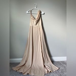 Shein Cream Bridesmaid Formal Dress